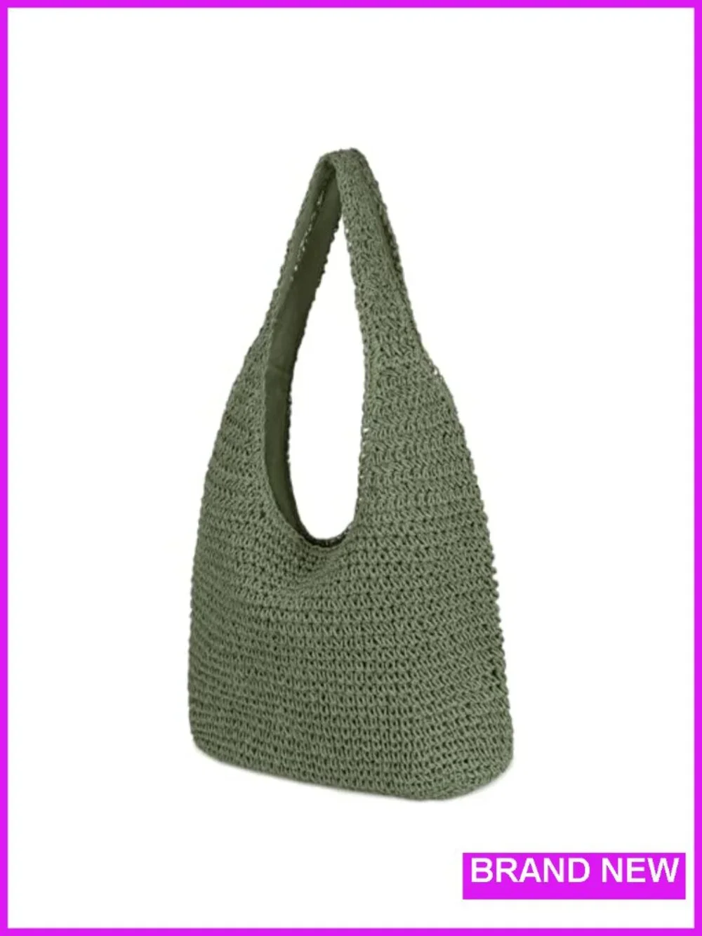 Large Handwoven Straw Beach Bag Tote Shoulder Hobo Bag for Summer